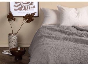 Niki Överkast Microfiber - Light Grey / - 250*150 - Light Grey, 180x260