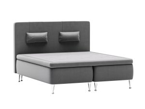 Premium Ramsäng med Daiven Gavel - Antracitgrå - Sammet, 105x210 cm