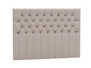 Royal Ground Sänggavel - 140cm, Mörkbeige - Möbeltyg